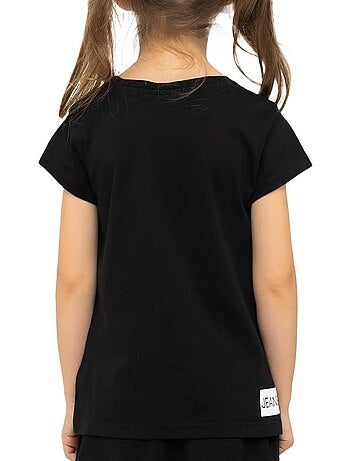 Calvin klein jeans t-shirt zwart meisjes - institutioneel logo