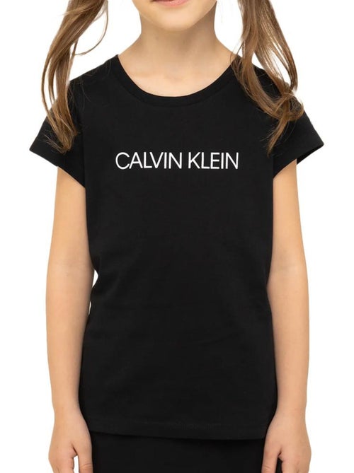 Calvin Klein Jeans T-shirt Zwart Meisjes - Institutioneel Logo - Kiabi Calvin Klein Jeans T-shirt Zwart Meisjes - Institutioneel Logo - Kiabi