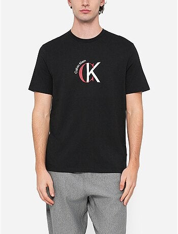 Calvin klein jeans t-shirt zwart voor heren lv14re829g