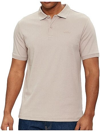 Calvin klein jeans taupe polo voor heren k10k111657