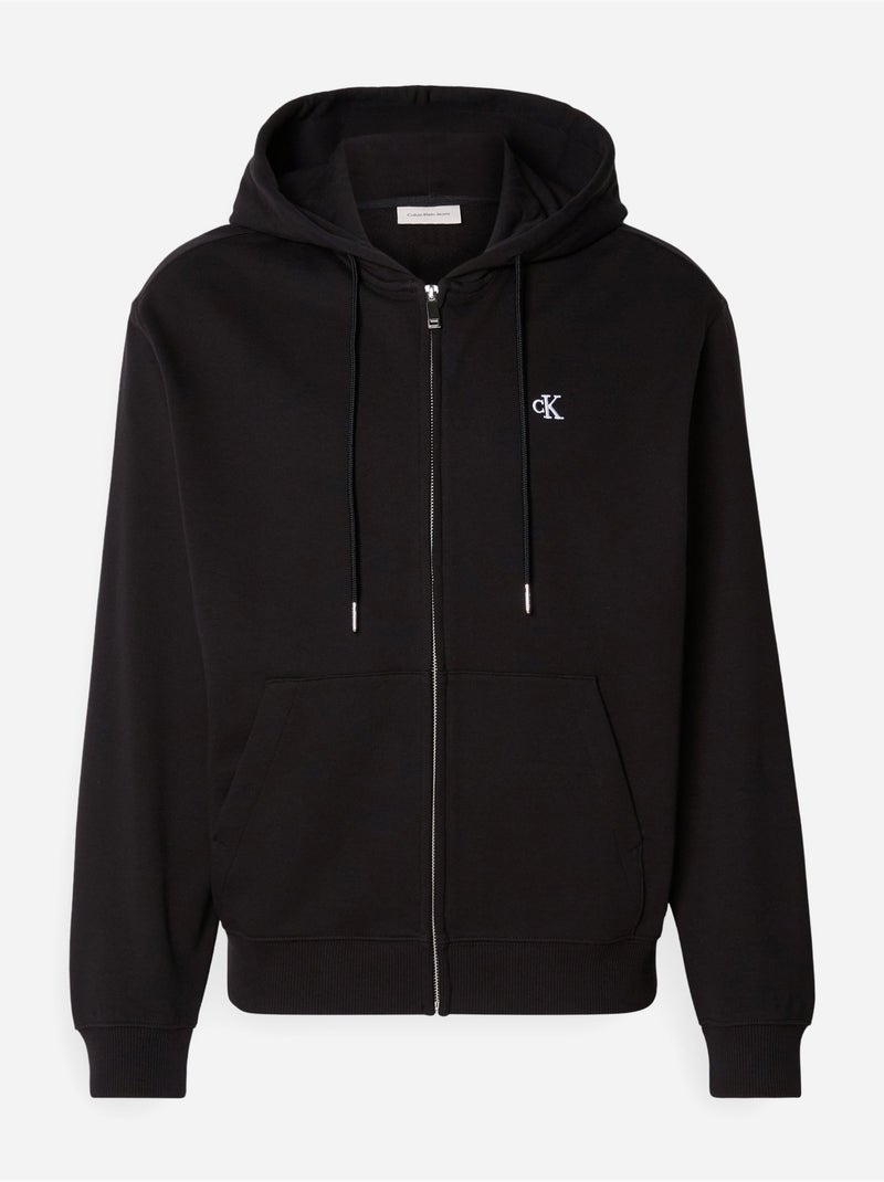 Calvin Klein Jeans Terry Monogram Zwart Sweatvest voor Heren Zwart - Kiabi