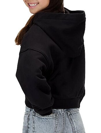 Calvin klein jeans terry zwarte meisjes sweatshirt