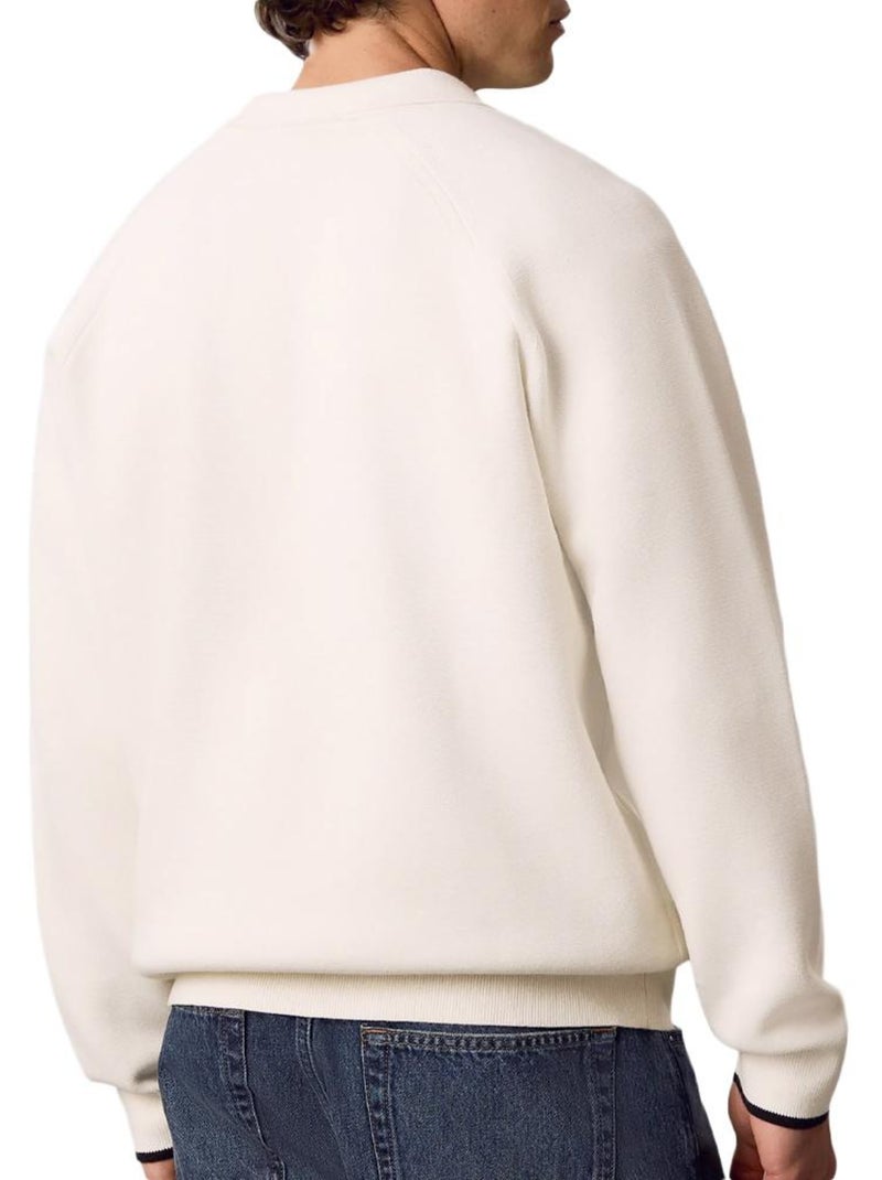 Calvin klein jeans varsity beige heren trui Beige - Kiabi