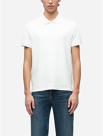 Calvin klein jeans verfijnde witte polo voor heren