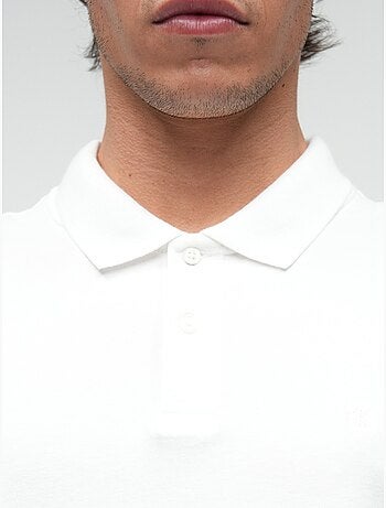 Calvin klein jeans verfijnde witte polo voor heren