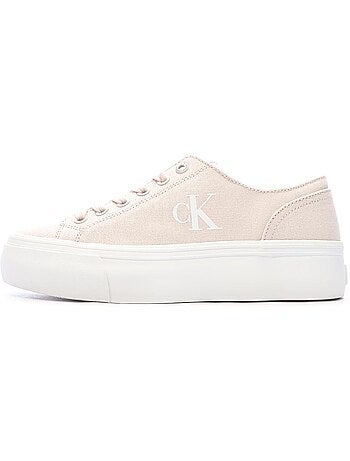 Calvin klein jeans vulc dames sneakers met rozenprint