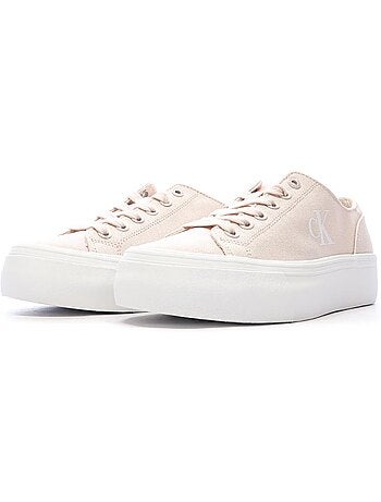 Calvin klein jeans vulc dames sneakers met rozenprint