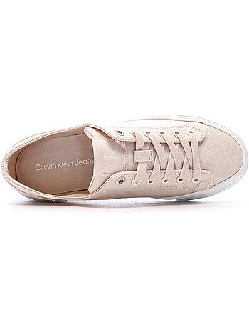 Calvin klein jeans vulc dames sneakers met rozenprint
