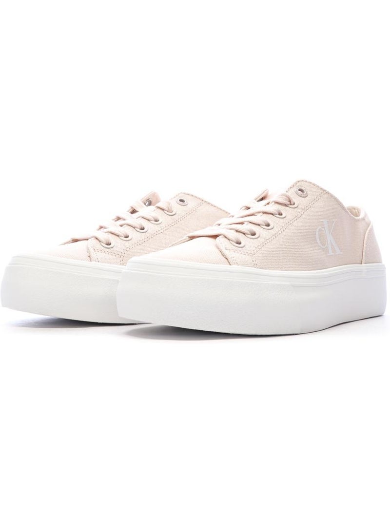 Calvin Klein Jeans Vulc Dames Sneakers met Rozenprint Roze - Kiabi