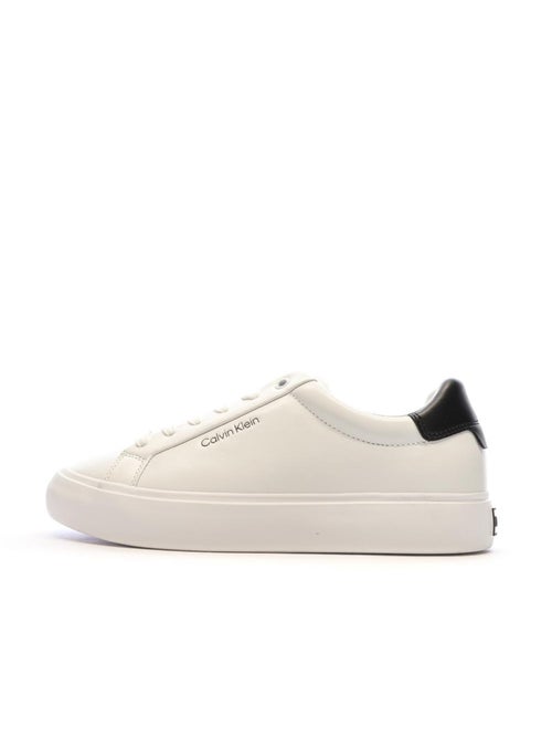 Calvin Klein Jeans Vulcanized Witte Dames Sneakers - Kiabi Calvin Klein Jeans Vulcanized Witte Dames Sneakers - Kiabi