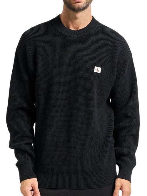 Calvin Klein Jeans Waffle Trui Zwart voor Heren - Kiabi Calvin Klein Jeans Waffle Trui Zwart voor Heren - Kiabi