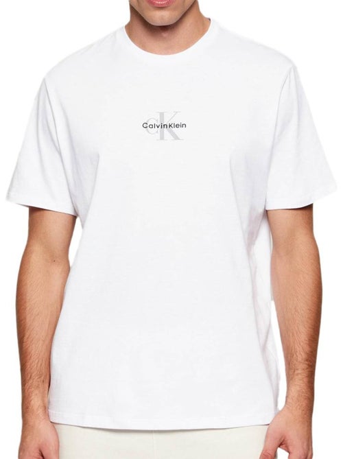 Calvin klein jeans wit t-shirt voor heren - micros collectie - Kiabi Calvin klein jeans wit t-shirt voor heren - micros collectie - Kiabi