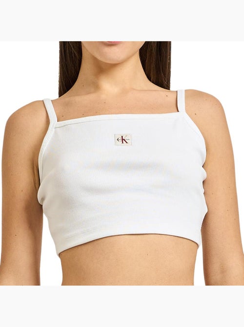Calvin Klein Jeans Woven Witte Bralette voor Dames - Kiabi Calvin Klein Jeans Woven Witte Bralette voor Dames - Kiabi