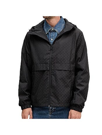 Calvin klein jeans zwart nylon windjack voor heren