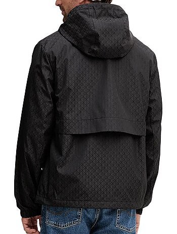 Calvin klein jeans zwart nylon windjack voor heren