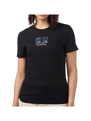 Calvin klein jeans zwart t-shirt met print voor dames