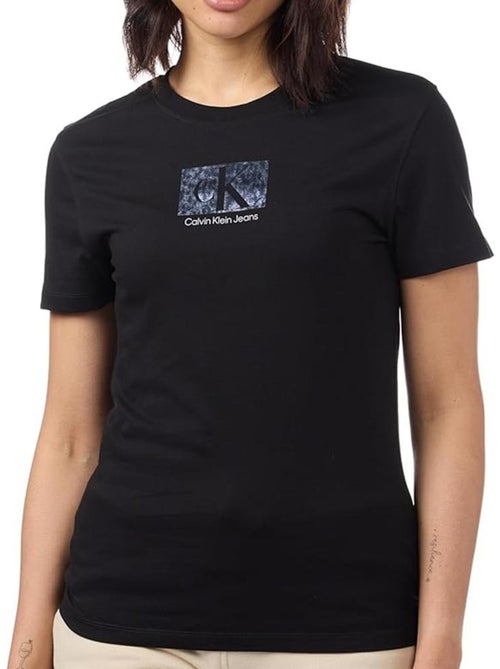 Calvin Klein Jeans Zwart T-shirt met Print voor Dames - Kiabi Calvin Klein Jeans Zwart T-shirt met Print voor Dames - Kiabi