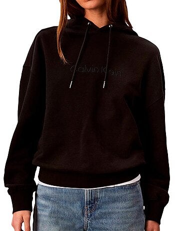 Calvin klein jeans zwarte hoodie met capuchon