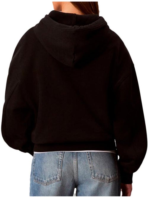 Calvin Klein Jeans Zwarte Hoodie met Capuchon - Kiabi Calvin Klein Jeans Zwarte Hoodie met Capuchon - Kiabi