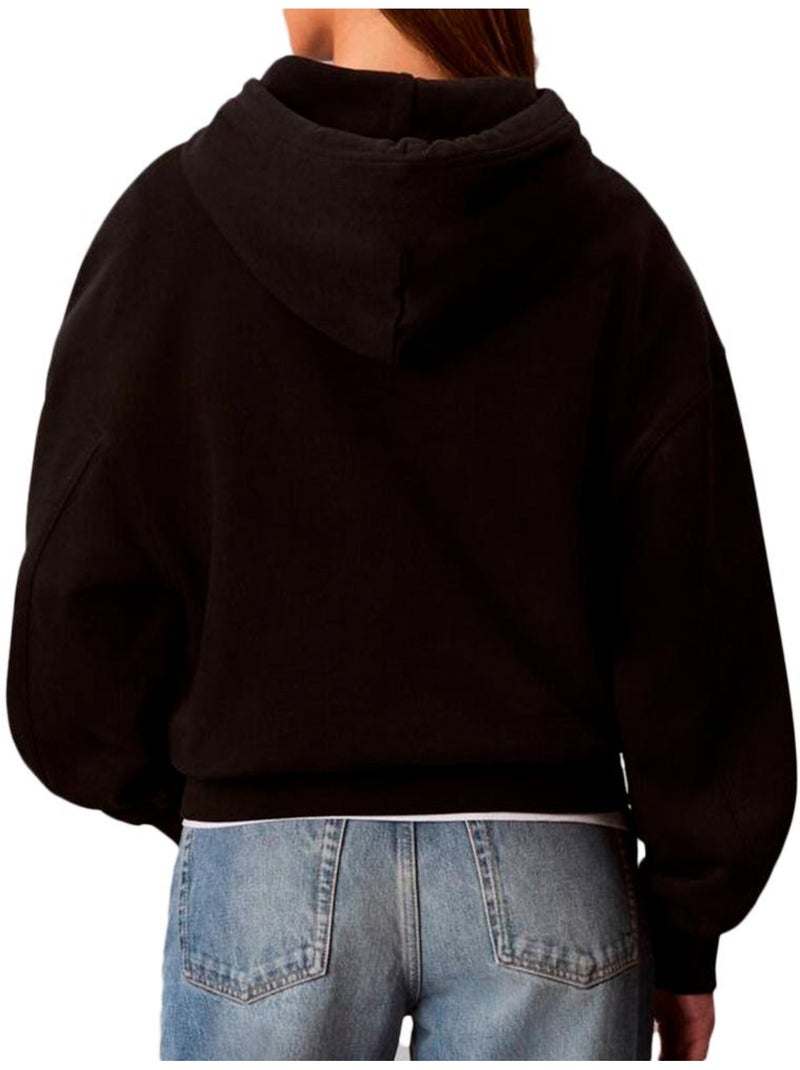 Calvin Klein Jeans Zwarte Hoodie met Capuchon Zwart - Kiabi