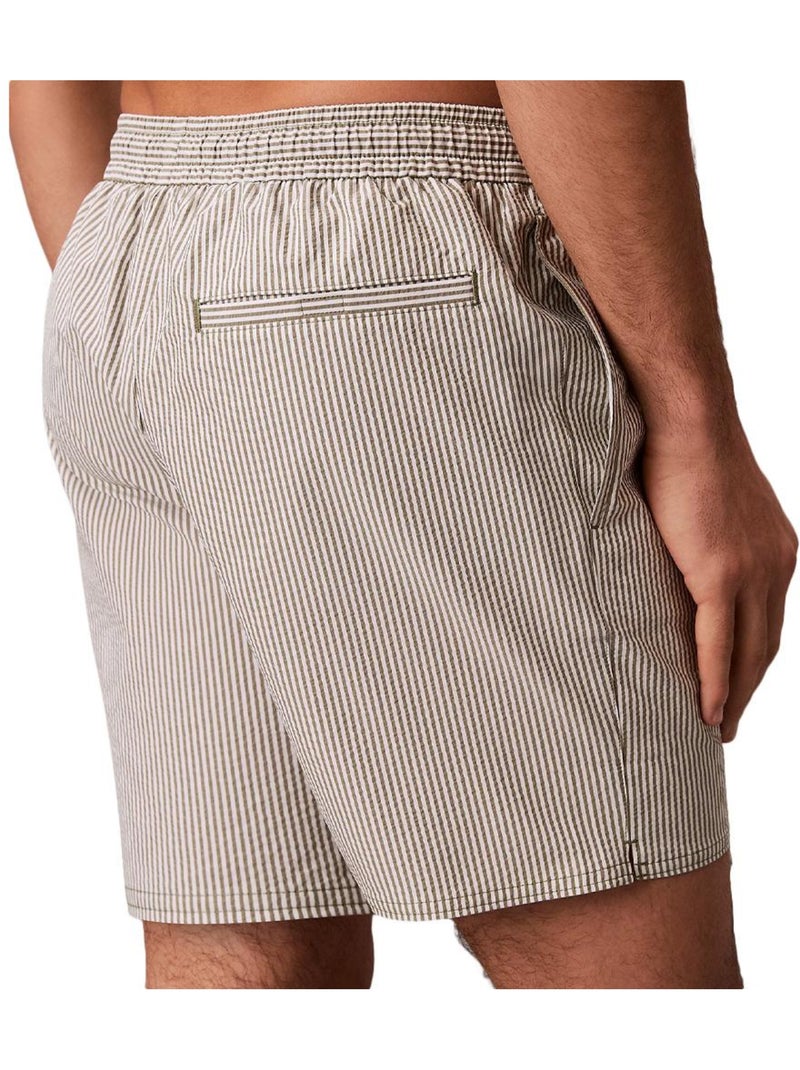 Calvin klein kaki zwemshort voor heren met trekkoord Licht kakigroen - Kiabi