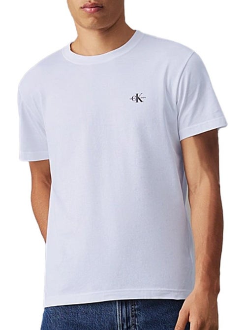 Calvin Klein Monologo T-shirts voor Heren - Set van 2 Witte Shirts - Kiabi Calvin Klein Monologo T-shirts voor Heren - Set van 2 Witte Shirts - Kiabi
