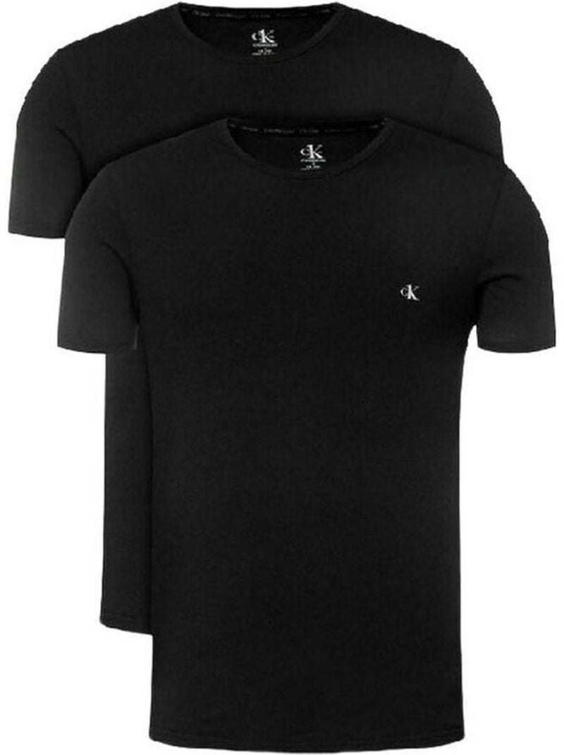 Calvin Klein Monologo T-shirts Zwart voor Heren - Set van 2 Zwart - Kiabi