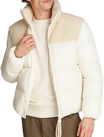 Calvin klein sherpa heren witte doudoune