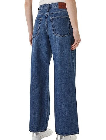 Calvin klein the wide indigo loose fit dames jeans blauw