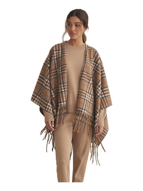Camel cuadros poncho complementos - Kiabi Camel cuadros poncho complementos - Kiabi