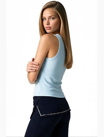 Cami côtelé en modal et coton busem