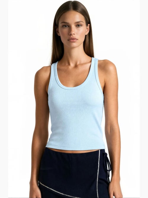 Cami côtelé en modal et coton busem - Kiabi Cami côtelé en modal et coton busem - Kiabi