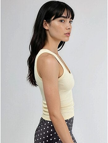 Cami côtelé en modal et coton busem