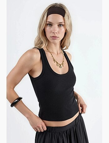 Cami côtelé en modal et coton busem