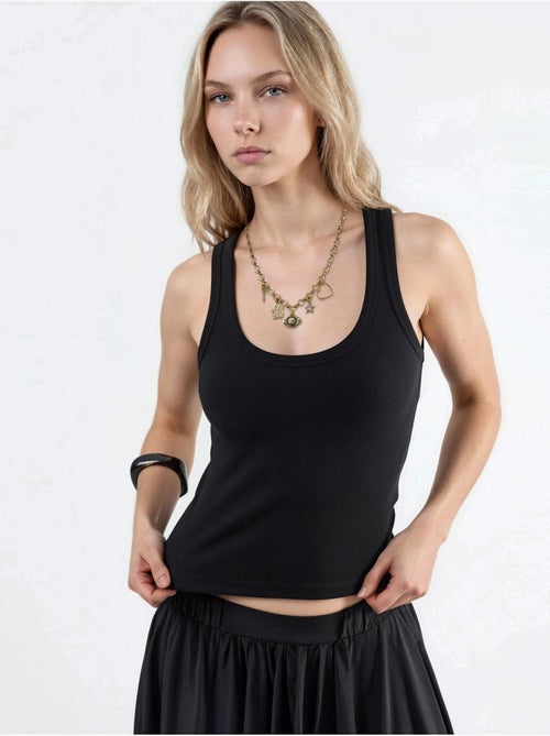 Cami côtelé en modal et coton busem - Kiabi