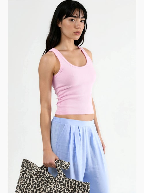 Cami côtelé en modal et coton busem - Kiabi Cami côtelé en modal et coton busem - Kiabi
