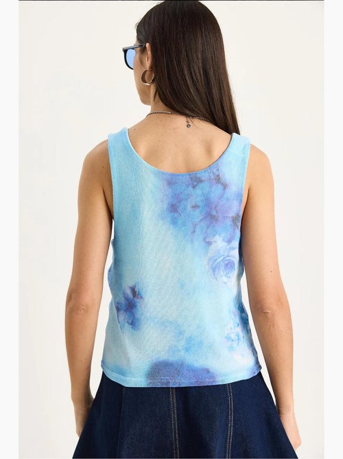 Cami fleuri en coton et élasthanne lucci - Kiabi Cami fleuri en coton et élasthanne lucci - Kiabi