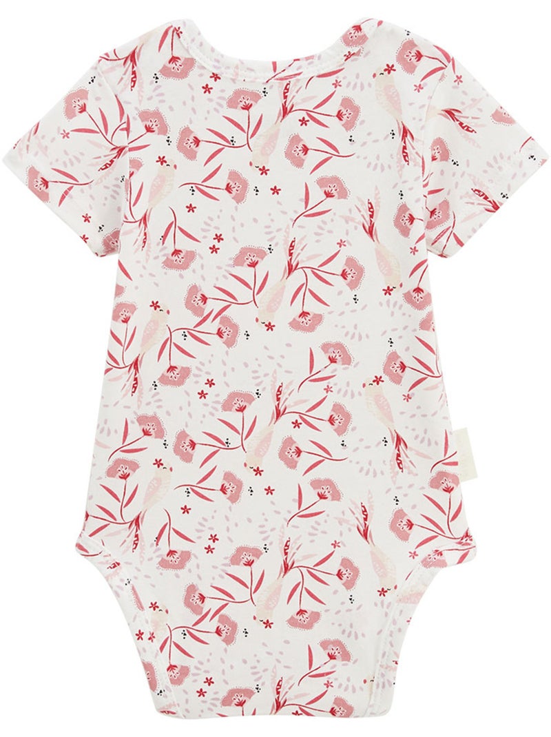 Camila 3-pack babyrompertjes met korte mouwen Roze - Kiabi