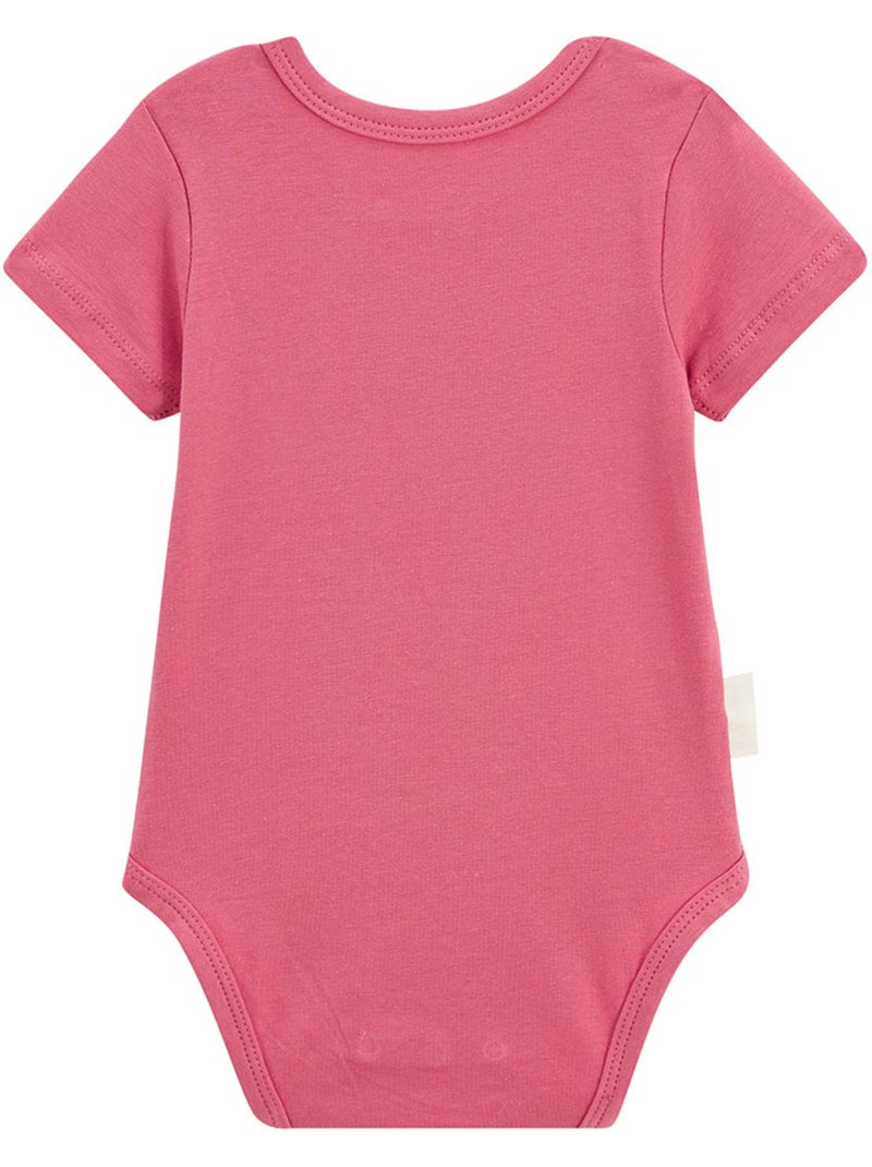 Camila 3-pack babyrompertjes met korte mouwen Roze - Kiabi