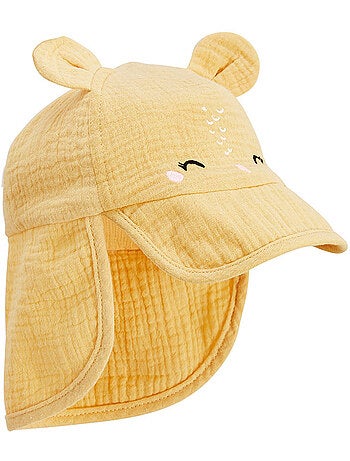 Camila baby nekwarmer muts van katoenen gaas