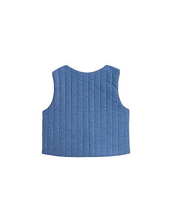 Camila mouwloze chambray kinderjas