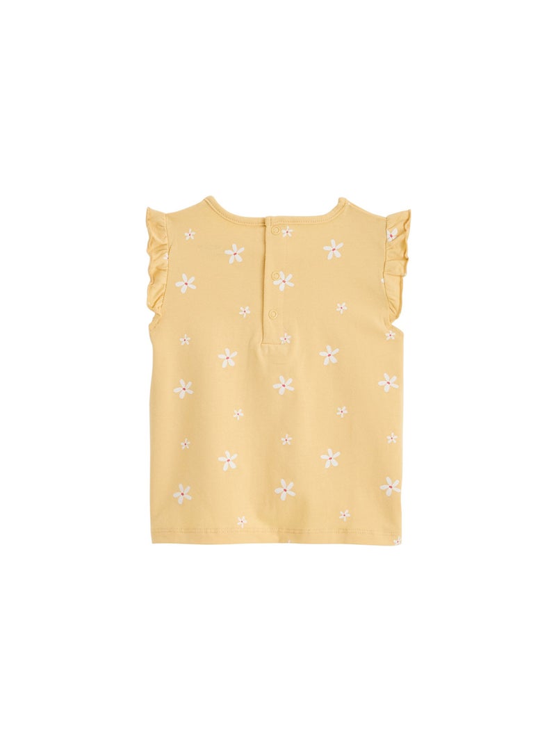 Camila T-shirt met korte mouwen voor kinderen Geel - Kiabi
