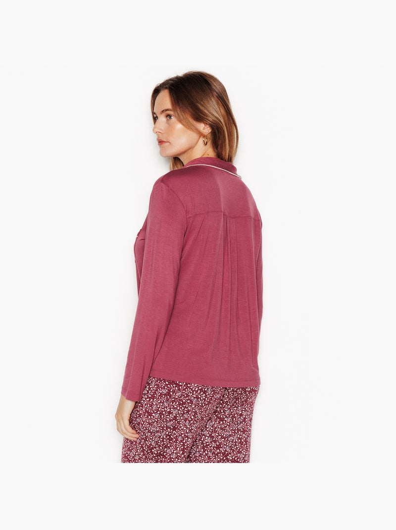 Camilla nachthemd lange mouwen roze Roze - Kiabi