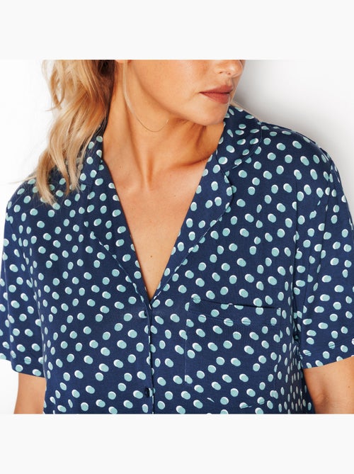 Camille hemd korte mouwen multikleur blauw - Kiabi Camille hemd korte mouwen multikleur blauw - Kiabi