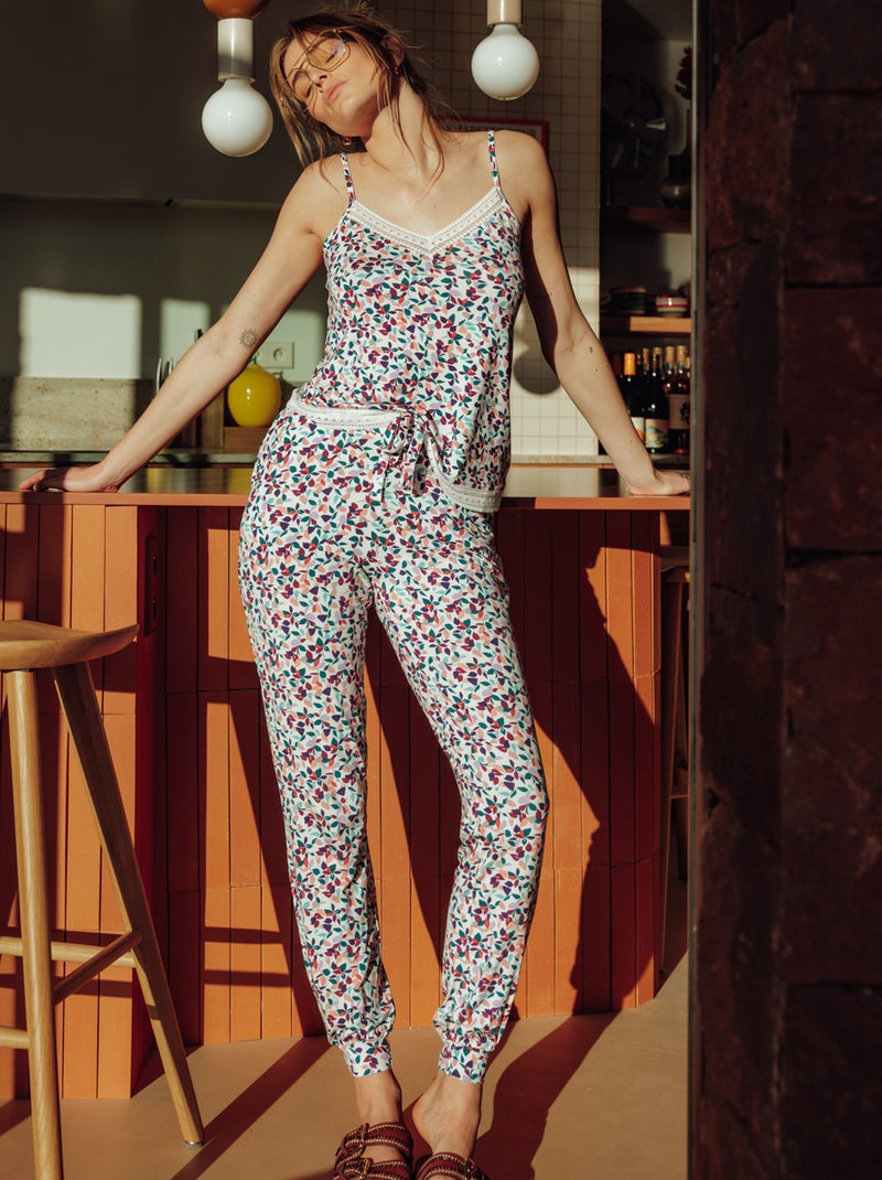 Camille pyjama broek grijs Grijs - Kiabi