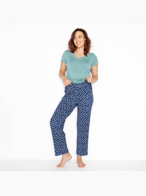 Camille pyjama broek multikleur blauw - Kiabi Camille pyjama broek multikleur blauw - Kiabi