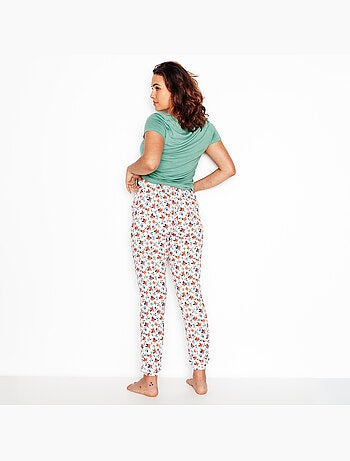 Camille pyjama broek multikleur wit