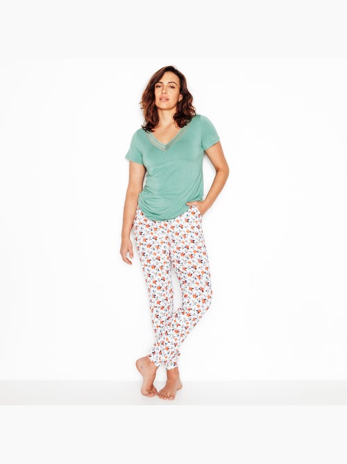 Camille pyjama broek multikleur wit - Kiabi