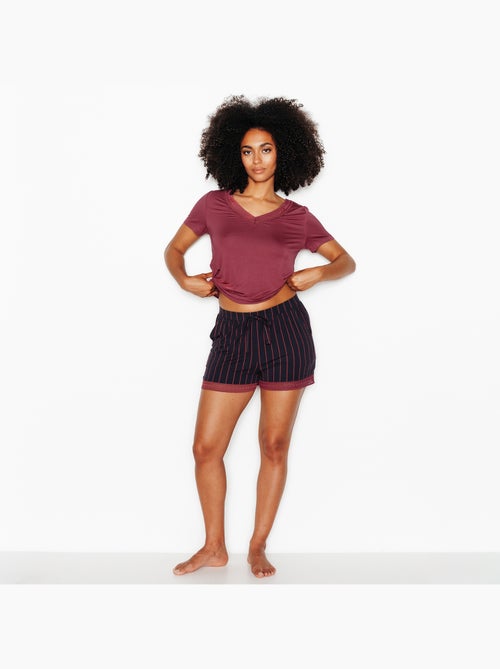 Camille pyjama short lila - Kiabi Camille pyjama short lila - Kiabi