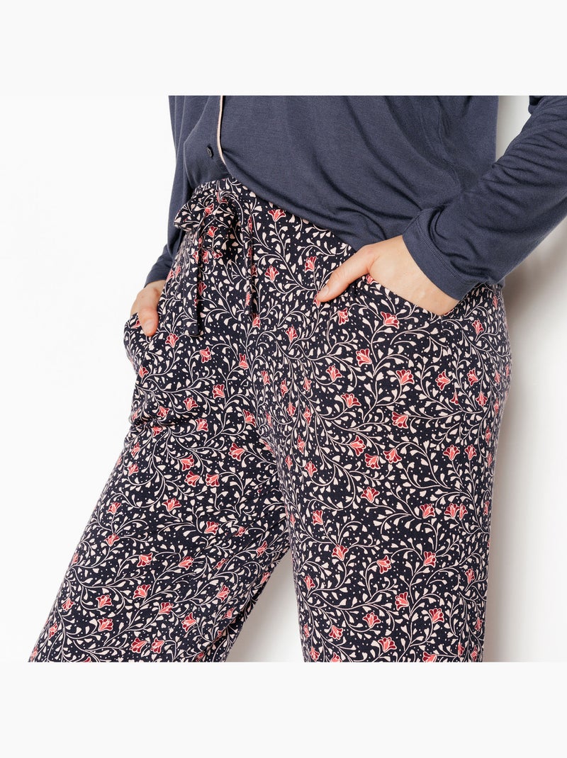 Camille pyjamabroek grijs/roze Rozegrijs - Kiabi
